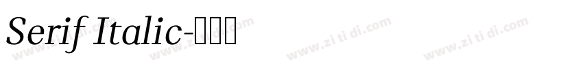 Serif Italic字体转换 Serif Italic字体转换